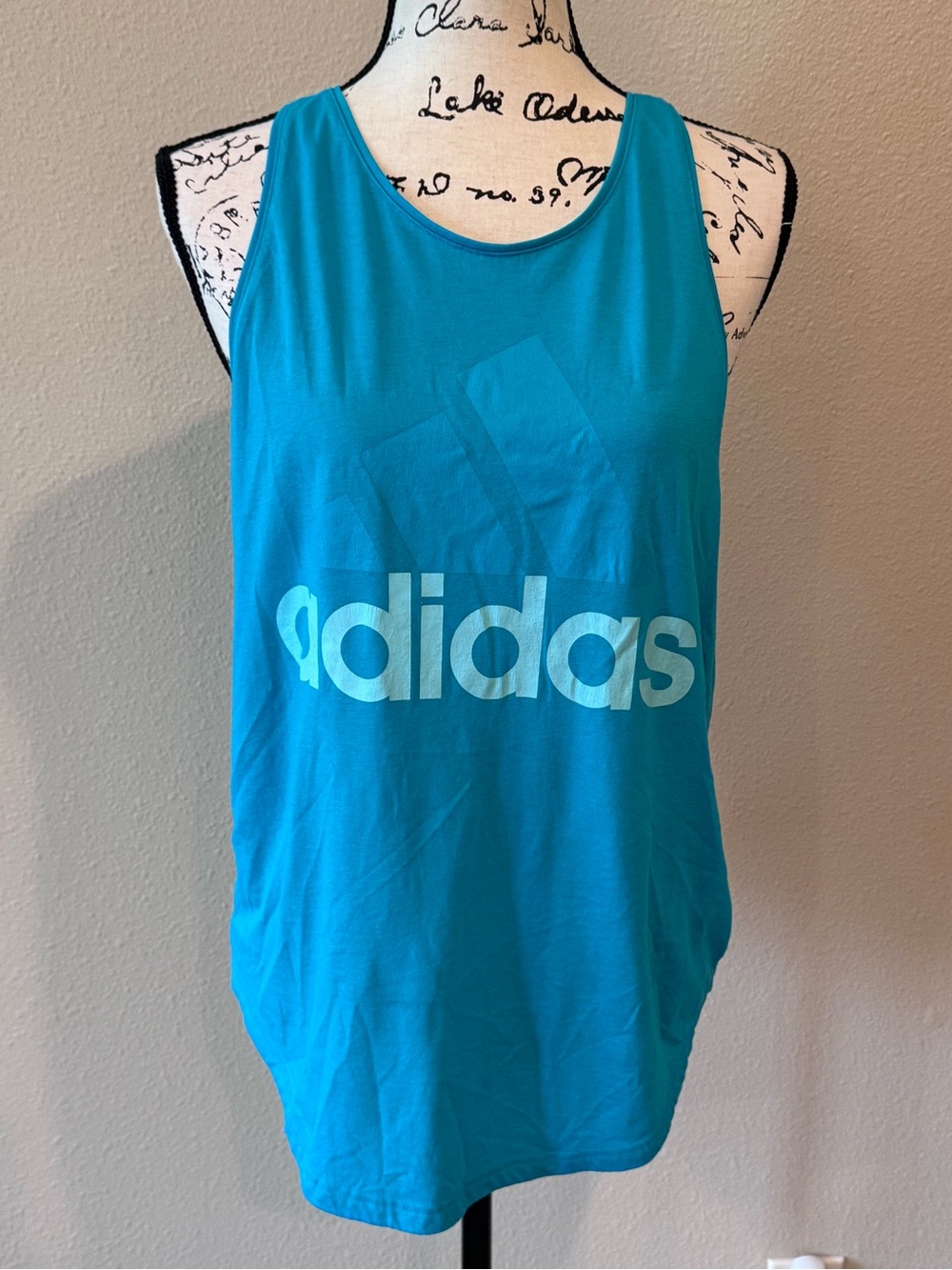 adidas Women's Turquoise Logo athletic Tank